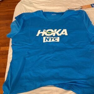 Hoka Bright Blue NYC Logo Tee